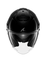 SHARK RS Casco Blank Moto Jet Viso Aperto Nero