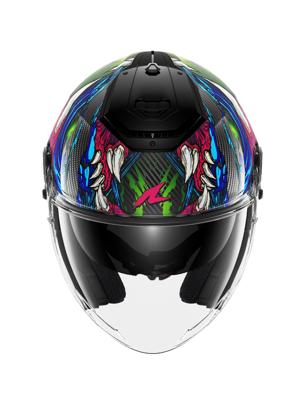 SHARK RS JET CARBON SHAYTAN Negro Verde Violeta Casco