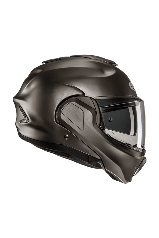 HJC F100 UNI Modulabile Moto Sportivo Turismo Caschi Semi Piatto Titanio 