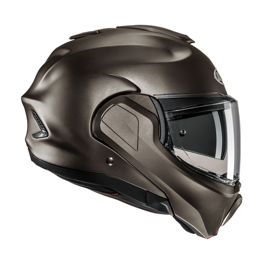 HJC F100 UNI Modulabile Moto Sportivo Turismo Caschi Semi Piatto Titanio