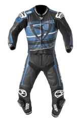 MUGENRACE MNR-2008 Rc-Max Due Pezzi Tuta Pelle Bianco Nero Blu
