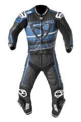 MUGENRACE MNR-2008 Rc-Max Due Pezzi Tuta Pelle Bianco Nero Blu 