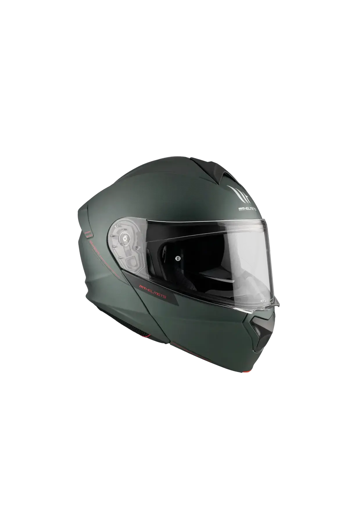 MT GENESIS SV SOLID A6 Integrale Moto Modulare Caschi Verde Opaco 