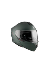 MT GENESIS SV SOLID A6 Integrale Moto Modulare Caschi Verde Opaco 