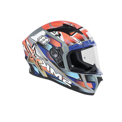 SMK STELLAR SPORTS #UNO MA657 MOTO INTEGRALE CASCHI ROSSO BLU GRIGIO 