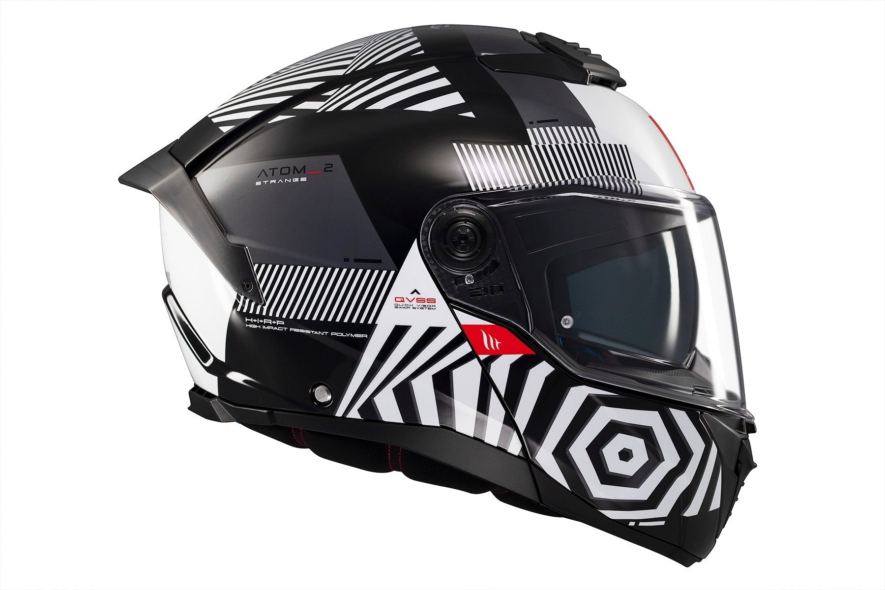 MT Atom 2 Strange B2 con parte delantera abatible brillante Casco de motocicleta - CASCO