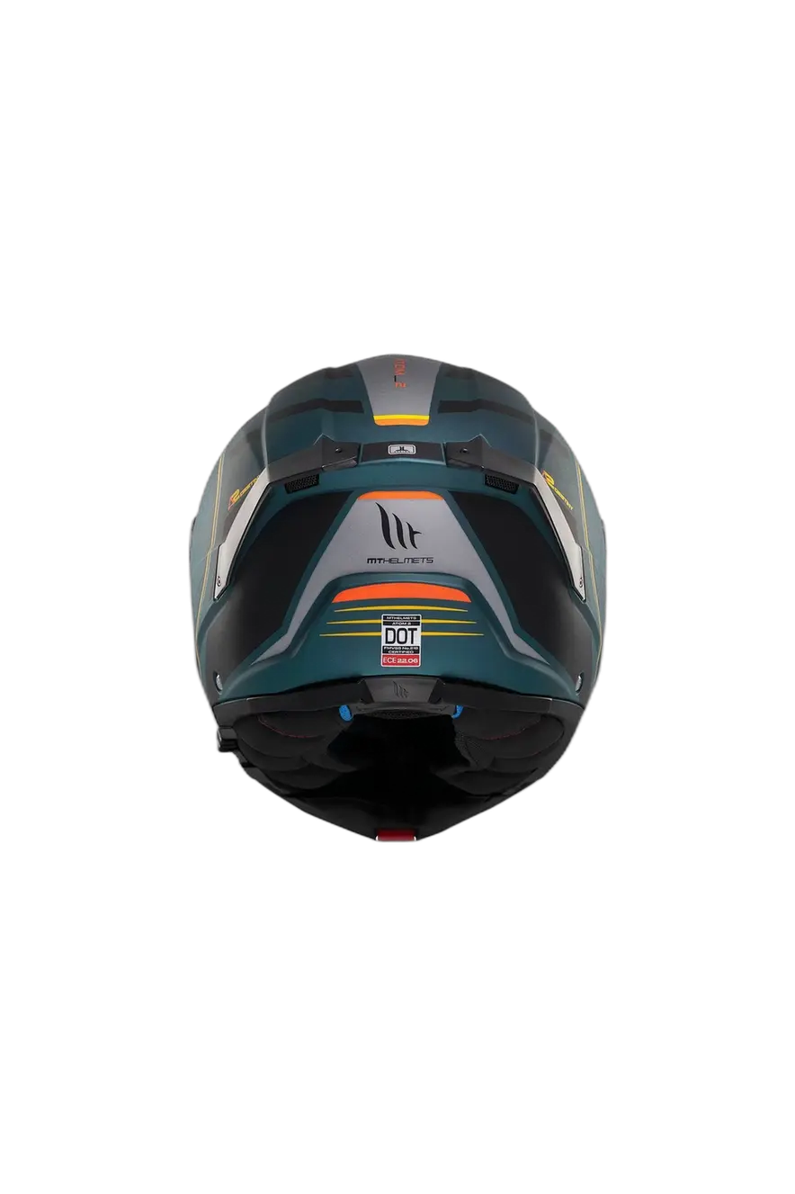 MT Atom 2 Sv Destiny C6 Moto Sportivo Modulare Caschi Nero Blu Opaco 