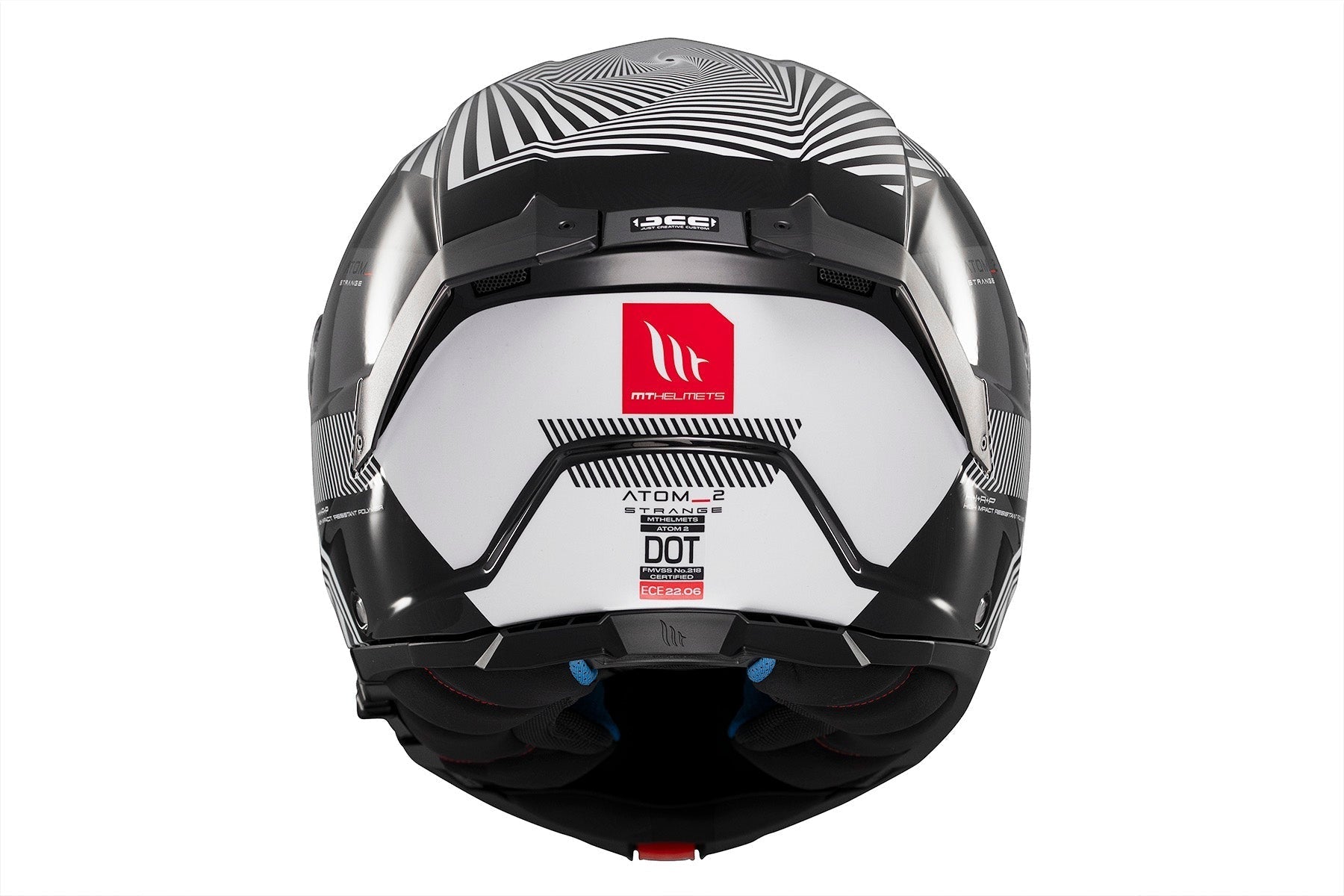 MT Atom 2 Strange B2 con parte delantera abatible brillante Casco de motocicleta - CASCO
