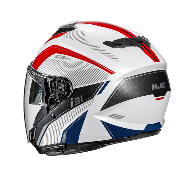 HJC i31 Reno MC21 Casco abierto para scooter de turismo urbano back side