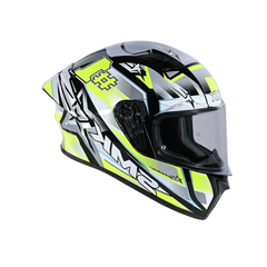 SMK STELLAR SPORTS #UNO GL214 Moto Integrale Caschi Grigio Giallo 