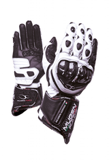 MUGENRACE G-MNR-1461 BORNEW Sportivi Moto Pelle Nero Bianco 