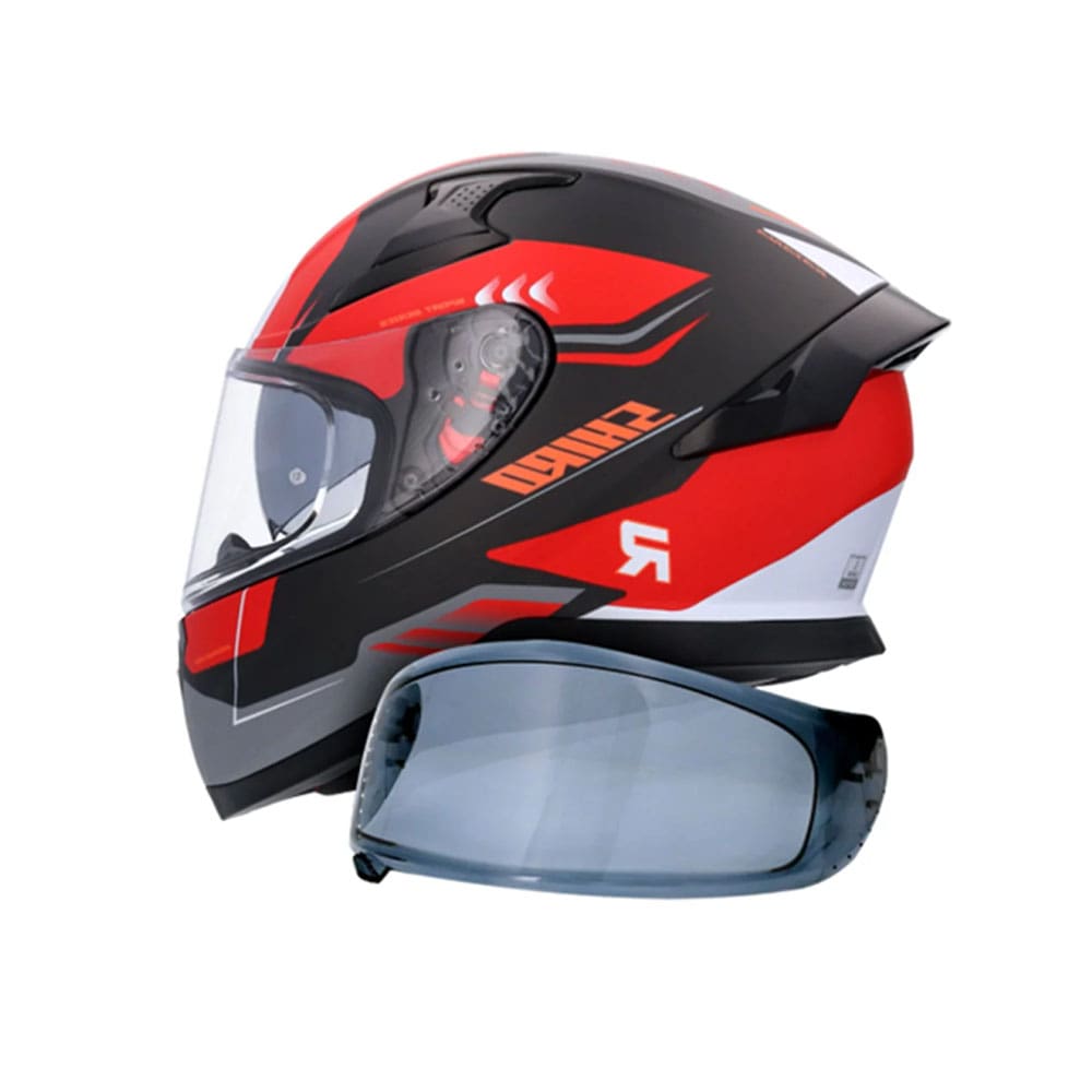 SHIRO KATANA ORBE INTEGRALI CASCHI NERO ROSSO OPACO
