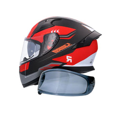 SHIRO KATANA ORBE INTEGRALI CASCHI NERO ROSSO OPACO