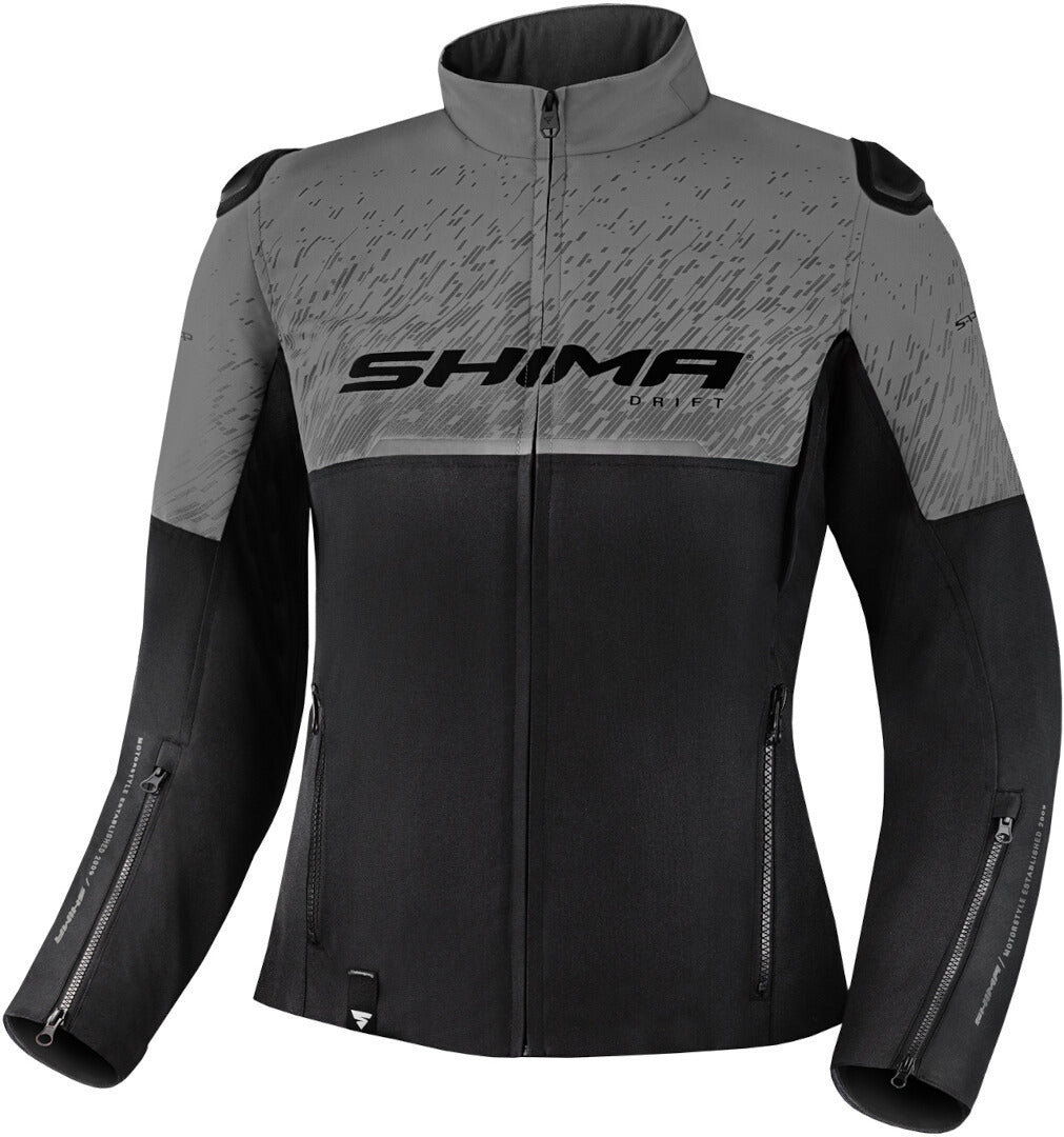 SHIMA Drift Giacca moto tessuto donna NERO GRIGIO