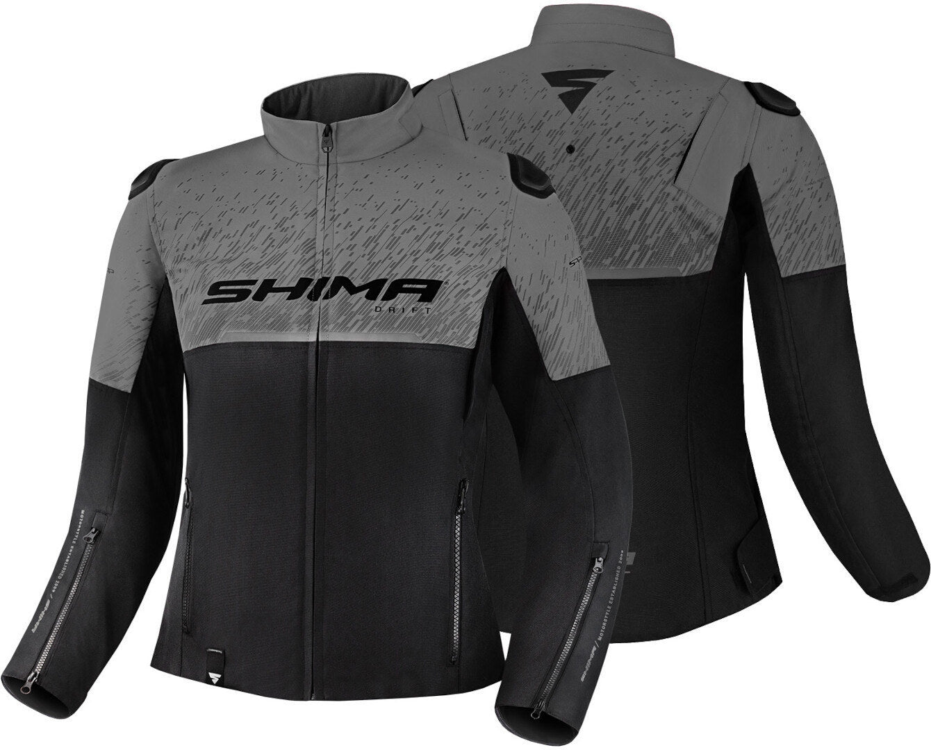 SHIMA Drift Giacca moto tessuto donna NERO GRIGIO