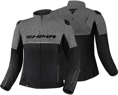 SHIMA Drift Giacca moto tessuto donna NERO GRIGIO