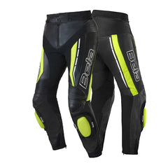 Bela Rocket Nero Giallo UOMO Pantalone (Pelle Di Canguro Mix) 