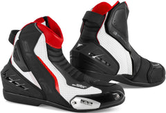 SHIMA SX-6 UOMO MOTOCICLO PELLE STIVALI BIANCO ROSSO NERO