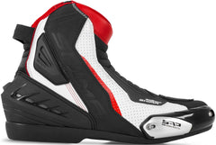 SHIMA SX-6 UOMO MOTOCICLO PELLE STIVALI BIANCO ROSSO NERO