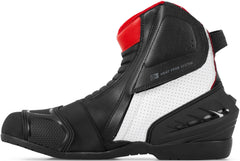 SHIMA SX-6 UOMO MOTOCICLO PELLE STIVALI BIANCO ROSSO NERO