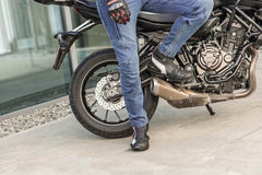 SHIMA SX-6 UOMO MOTOCICLO PELLE STIVALI BIANCO ROSSO NERO