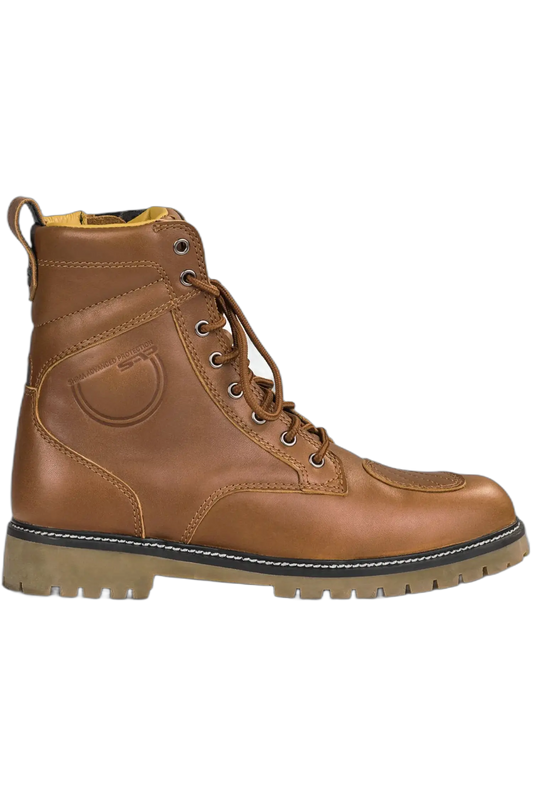 SHIMA THOMSON UOMO MOTO PELLE STIVALI MARRONE 