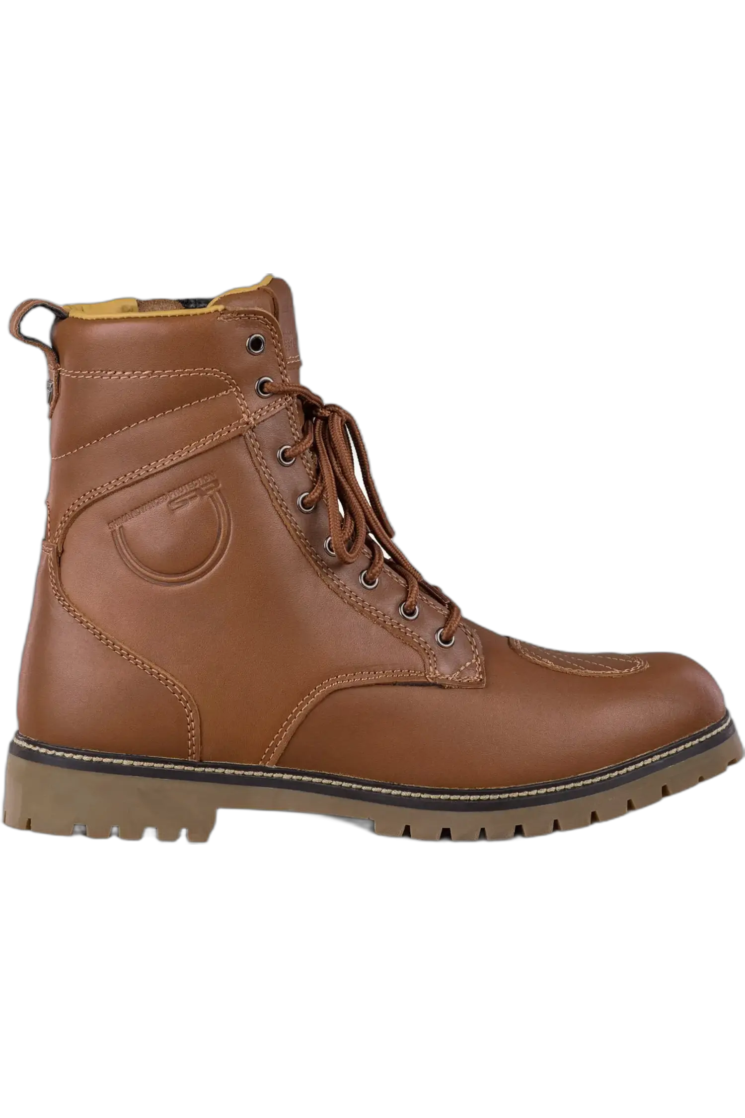 SHIMA THOMSON STIVALI DA MOTO PELLE MARRONE 