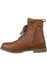 SHIMA THOMSON STIVALI DA MOTO PELLE MARRONE 