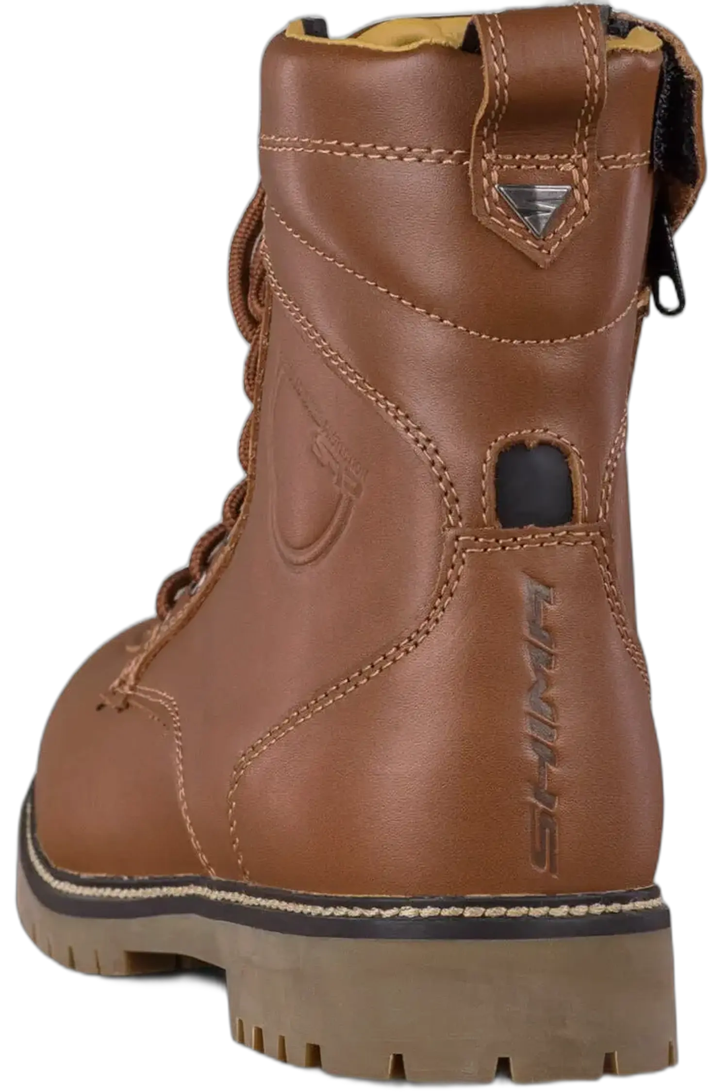 SHIMA THOMSON STIVALI DA MOTO PELLE MARRONE 