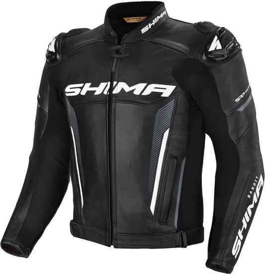 SHIMA Bandit Uomo motociclista pelle Giacca Nera