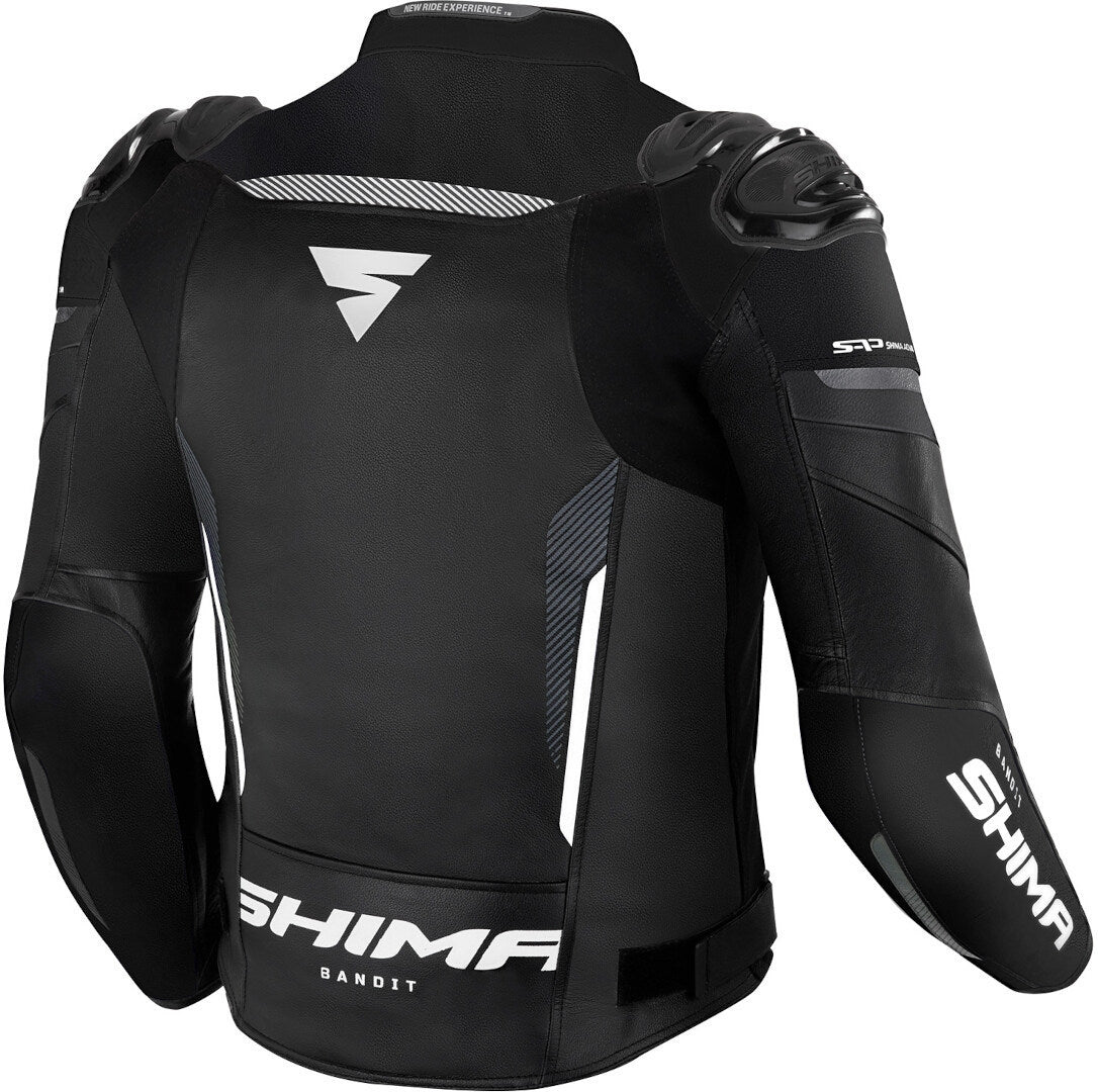 SHIMA Bandit motociclista pelle Giacca Nera