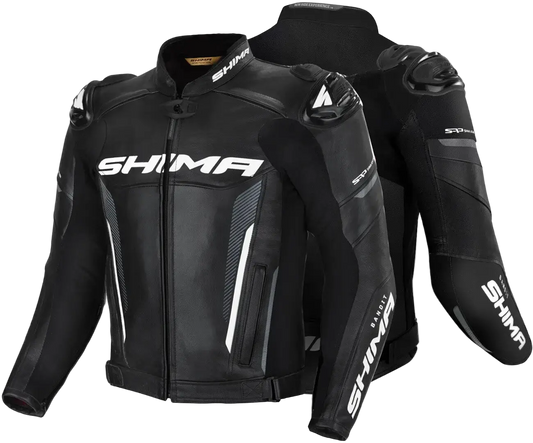 SHIMA Bandit Uomo motociclista pelle Giacca Nera 