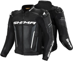 SHIMA Bandit Uomo motociclista pelle Giacca Nera 