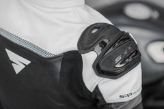 SHIMA Bandit motociclista Corsa pelle Giacca Nera Bianca Gialla