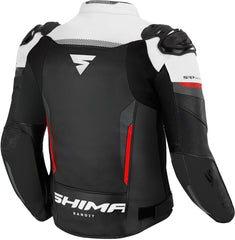 SHIMA Bandit Giacca pelle moto Nero Bianco Rosso