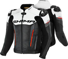 SHIMA Bandit Giacca pelle moto Nero Bianco Rosso
