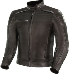 SHIMA Blake Giacca pelle uomo motociclista MARRONE
