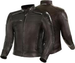 SHIMA Blake Giacca pelle uomo motociclista MARRONE