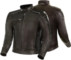 SHIMA Blake Giacca pelle uomo motociclista MARRONE 