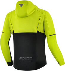 SHIMA Daybreaker uomo Felpa cappuccio zip motociclista FLUO