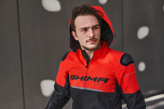 SHIMA Drift Giacca Tessuto uomo moto Rossa
