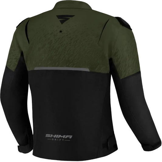 SHIMA Drift Giacca uomo motociclista corsa tessuto Nera Verde 