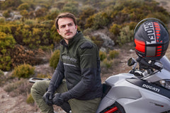 SHIMA Drift Giacca uomo motociclista corsa tessuto Nera Verde