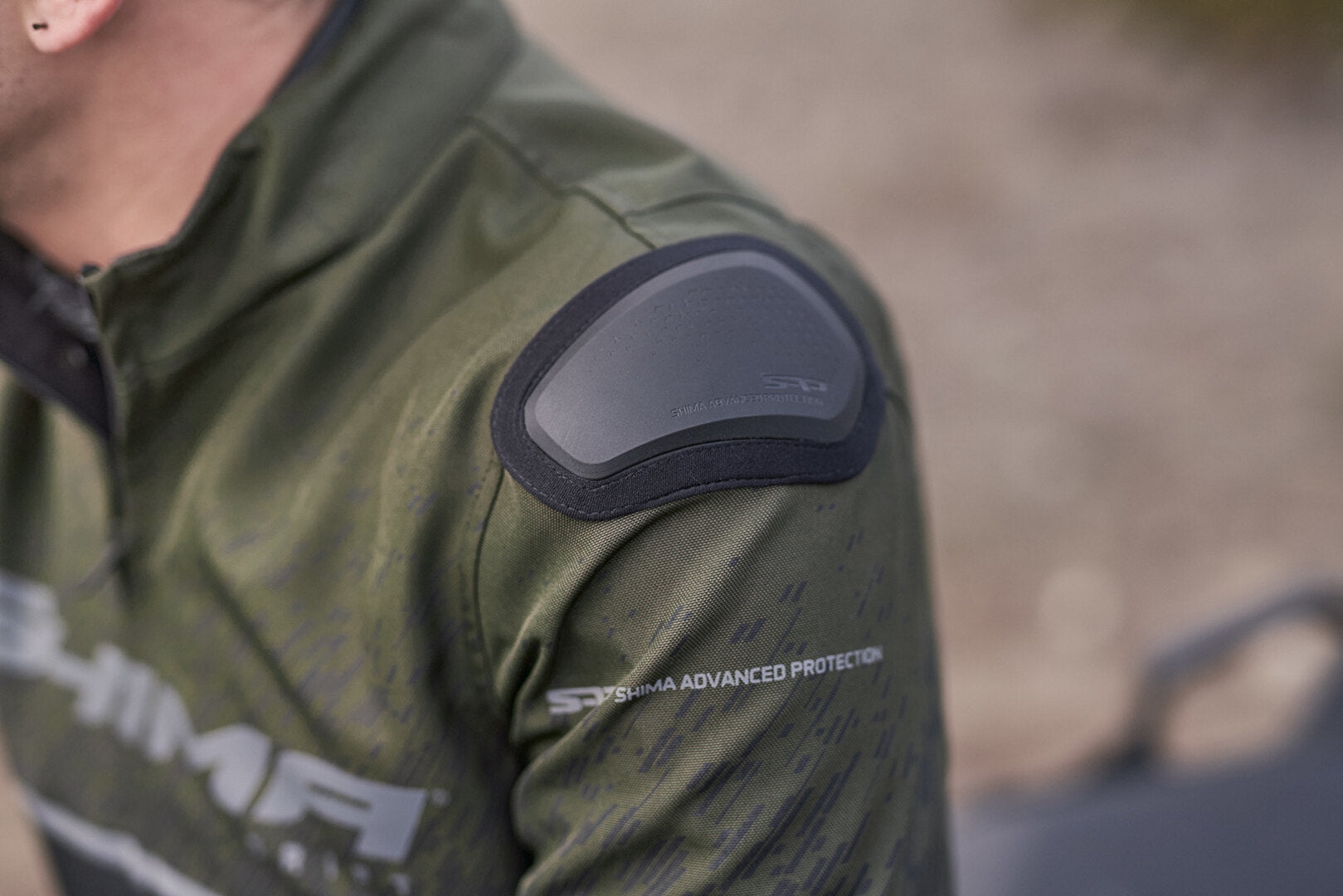 SHIMA Drift Giacca uomo motociclista corsa tessuto Nera Verde