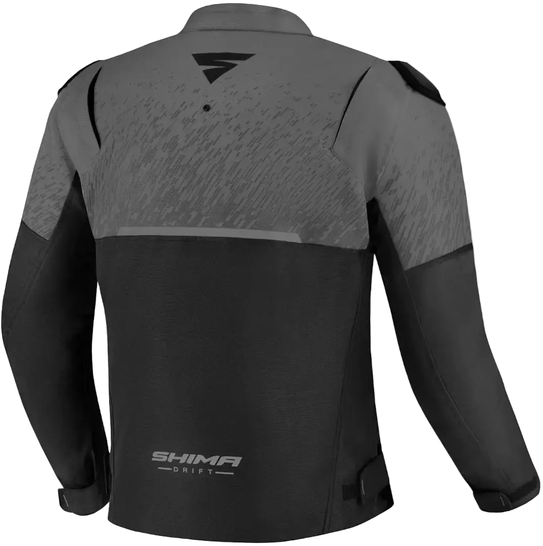 SHIMA Drift Uomo Giacca motociclista tessuto Nero Grigio 