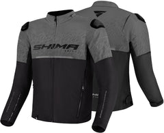SHIMA Drift Uomo Giacca motociclista tessuto Nero Grigio