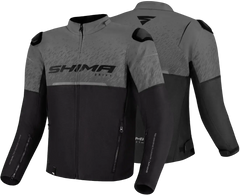 SHIMA Drift Uomo Giacca motociclista tessuto Nero Grigio 