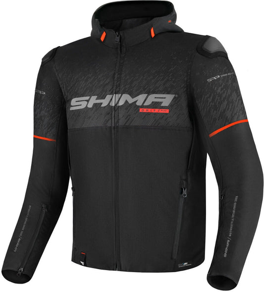 SHIMA Drift Giacca tessuto per uomo moto NERA