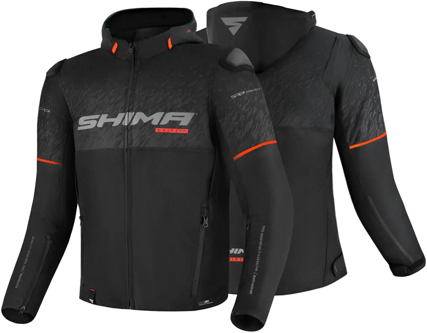 SHIMA Drift Giacca tessuto per uomo moto NERA 