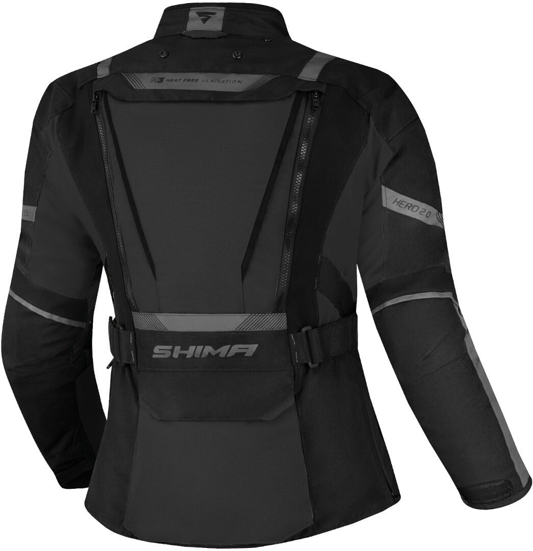 SHIMA HERO 2.0 SIGNORA Giacca moto impermeabile tessuto donna Nera